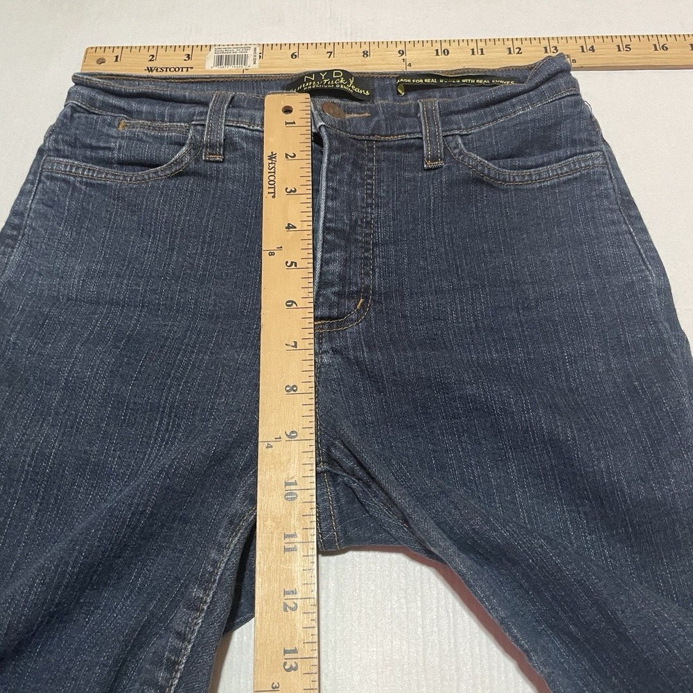 Vintage Y2K NYDJ Tummy Tuck Stretch Bootcut Jeans Size 4 X 30 Made in USA - Picture 4 of 8